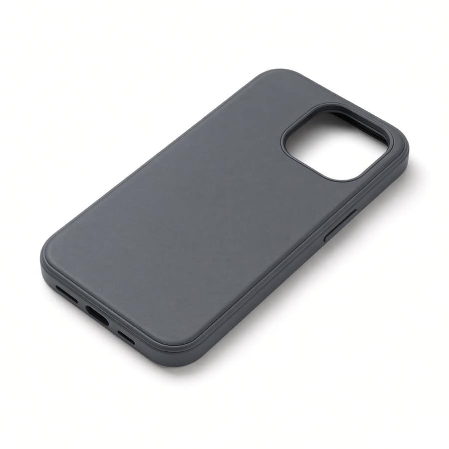 PulseCase Leather Folio Case for iPhone 15 Pro Slate Gray