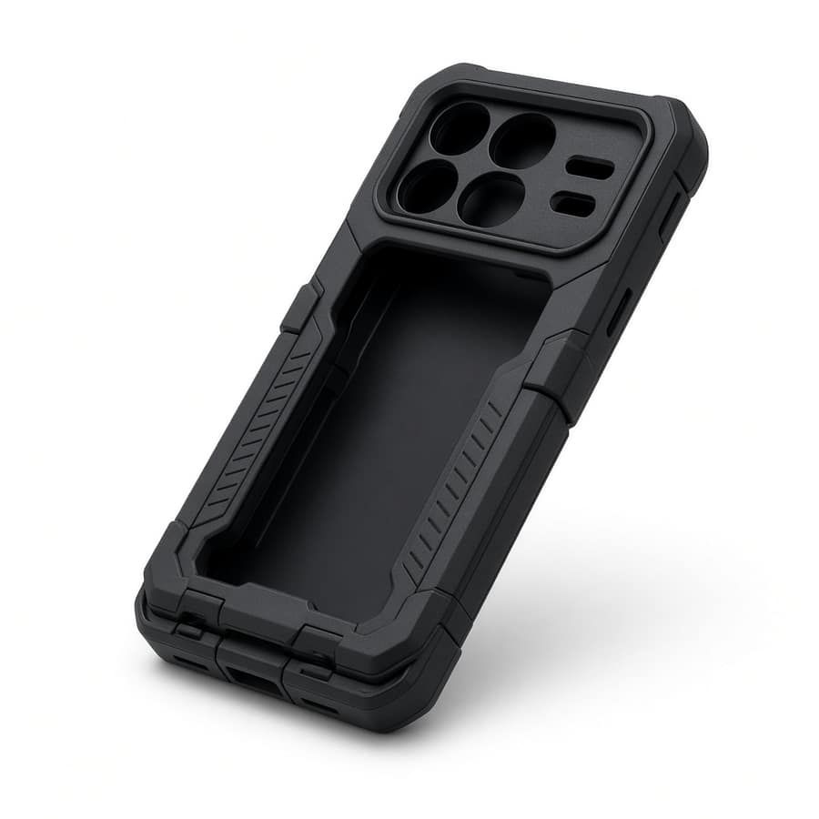 ChargeCore Shockproof Defender Case for Galaxy Z Flip 6 Midnight Black